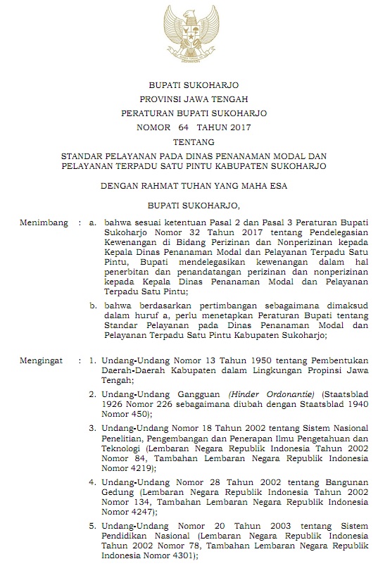 Standar Pelayanan